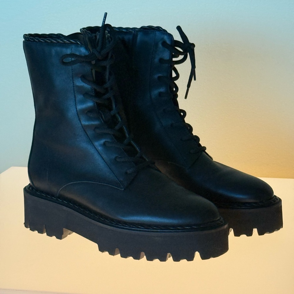 Aquatalia Platform Combat Boots